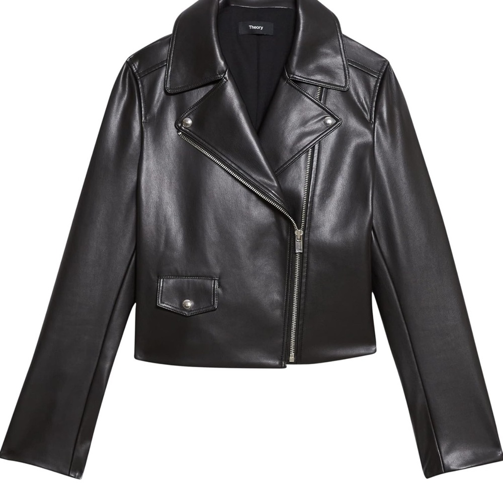 Theory Black Leather Jacket